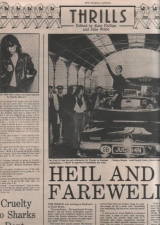 David Bowie faisant le salut Nazi